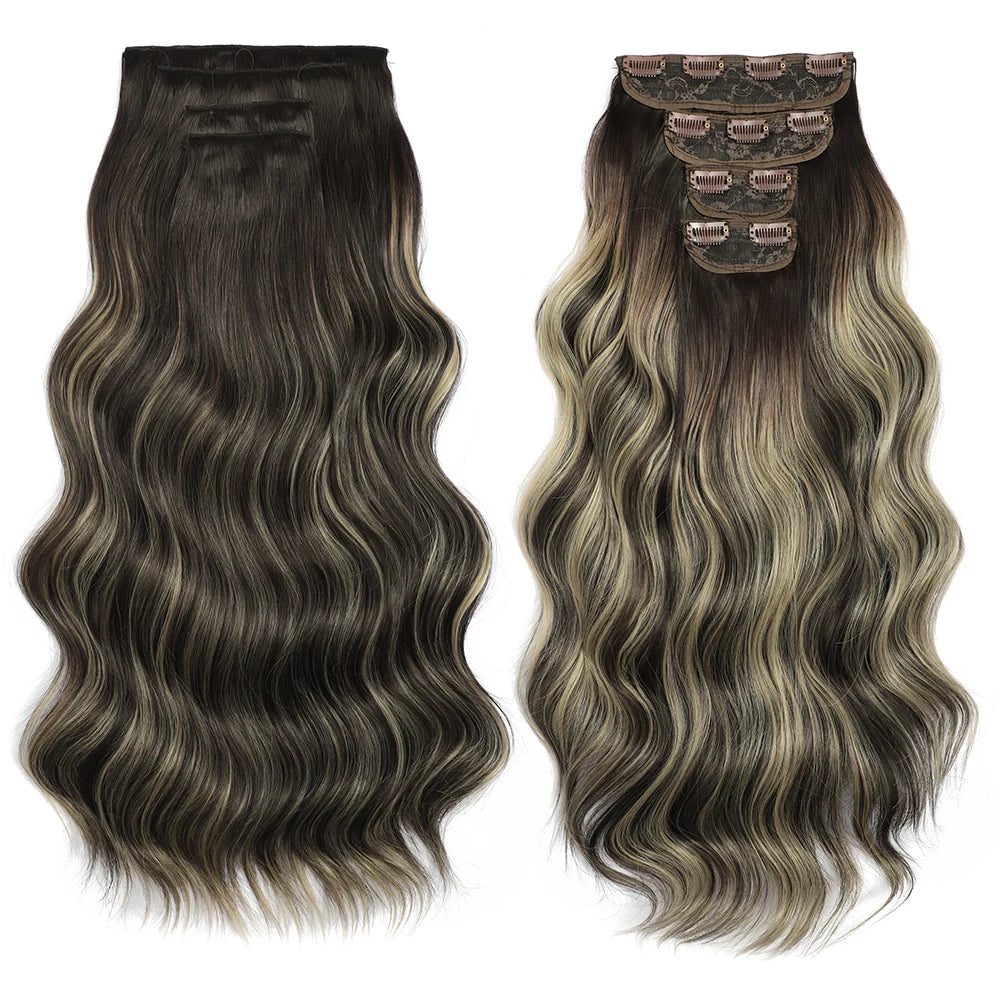 Body Wave Clip-In Hair Extensions, 22" – 4PCS, 220g