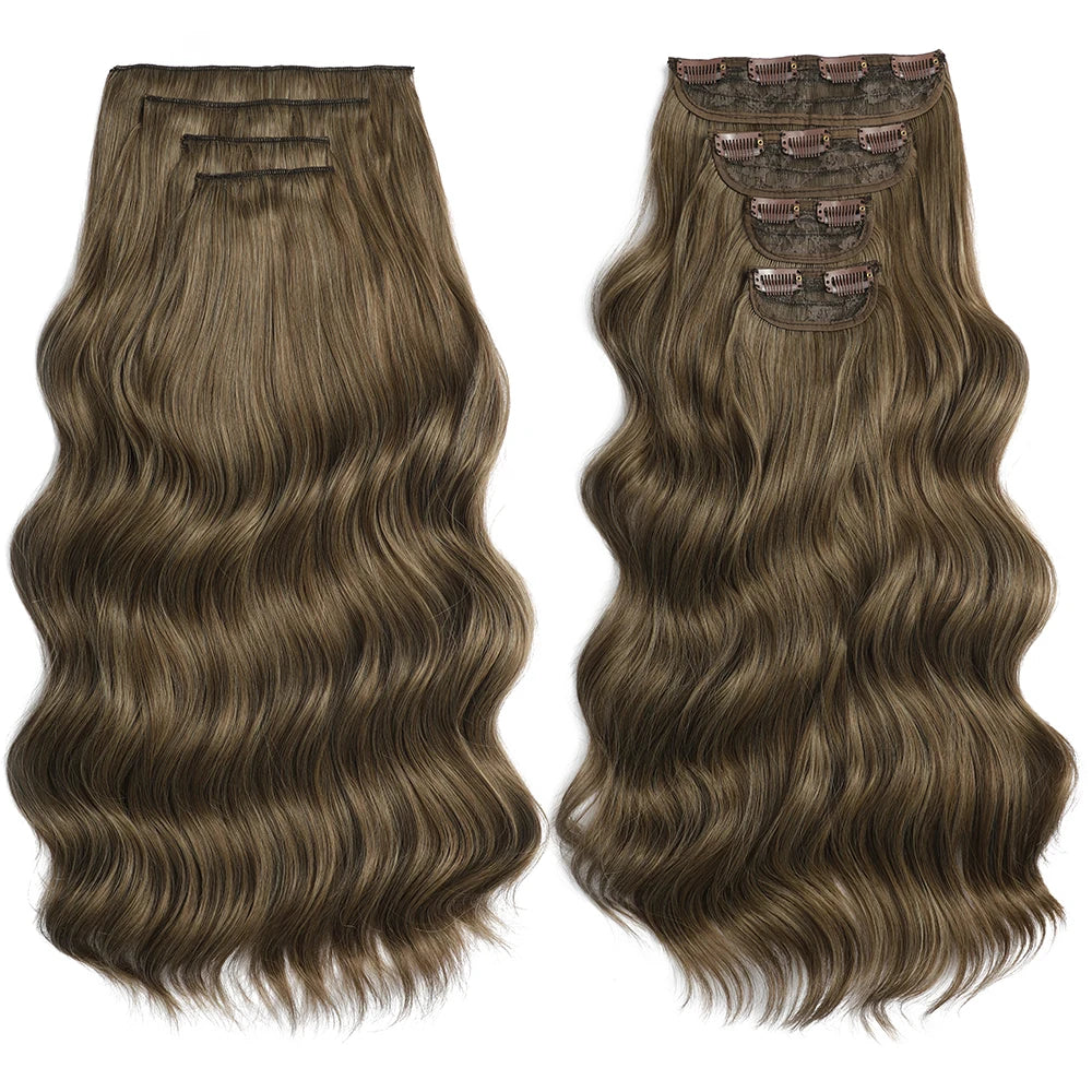 Body Wave Clip-In Hair Extensions, 22" – 4PCS, 220g