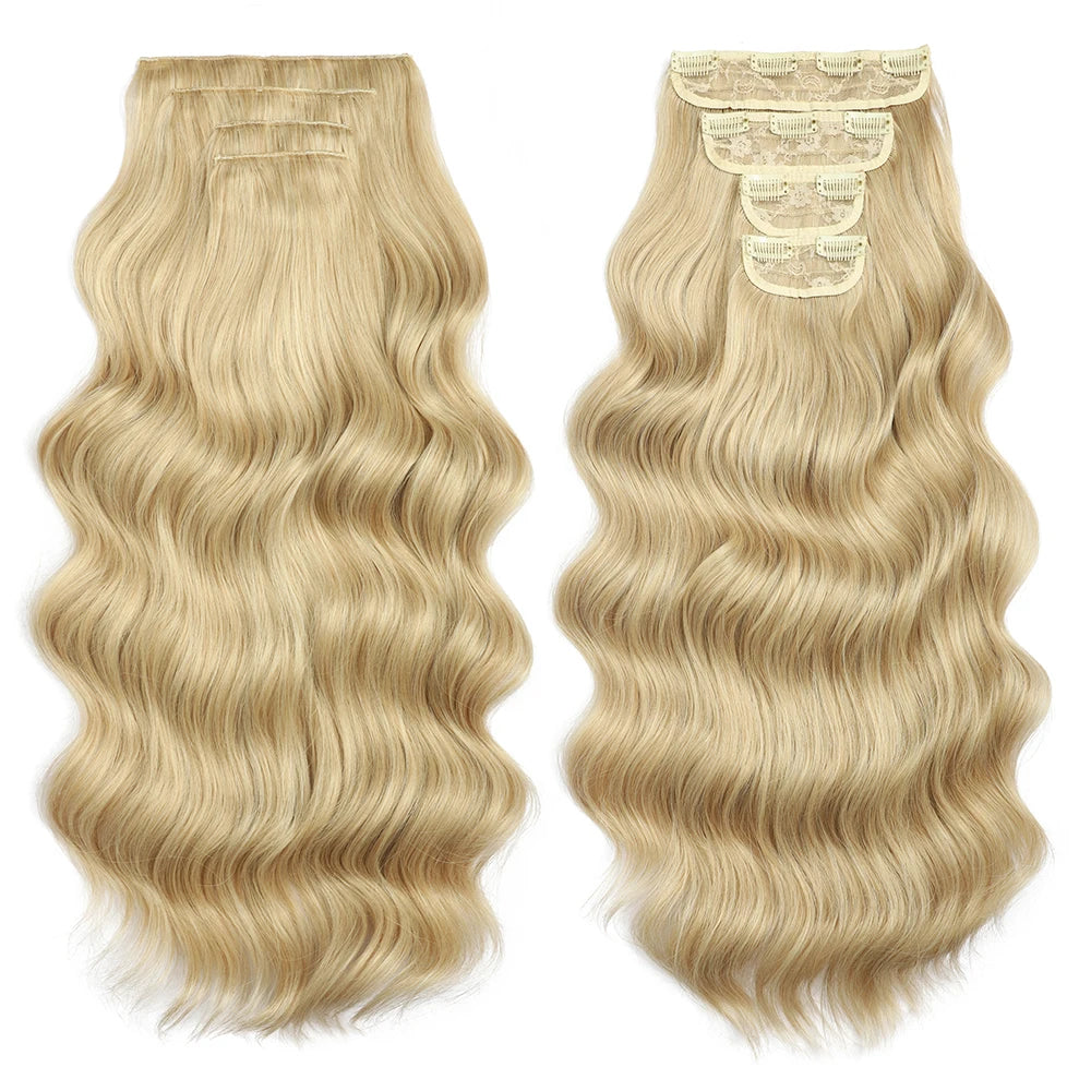 Body Wave Clip-In Hair Extensions, 22" – 4PCS, 220g