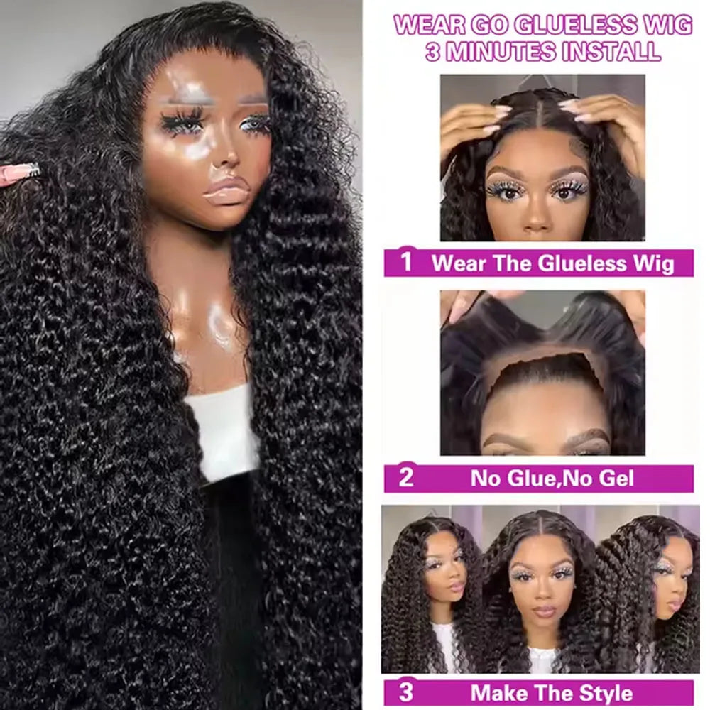HD Transparent Lace Front Human Hair Wigs | Jerry Curly | 13x4 13x6 | 200% 250%