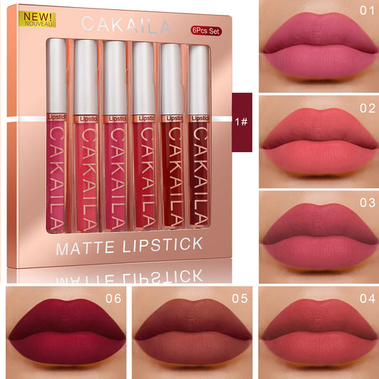 6 color matte lipstick set