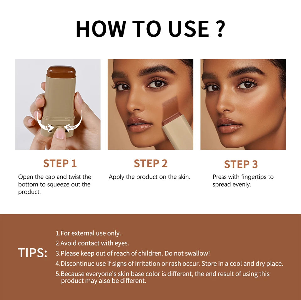 Serum-Boosted Stick Foundation Balm – High-Coverage Skin Tint