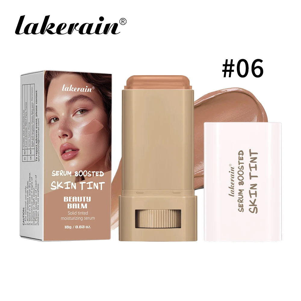 Lakerain Serum Boosted Skin Tint with packaging and balm_6