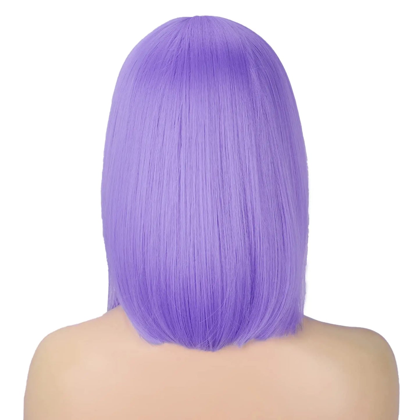 Purple wig on a white background