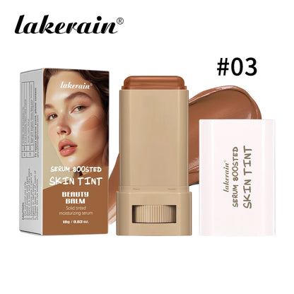Lakerain Serum Boosted Skin Tint with packaging and balm stick_3