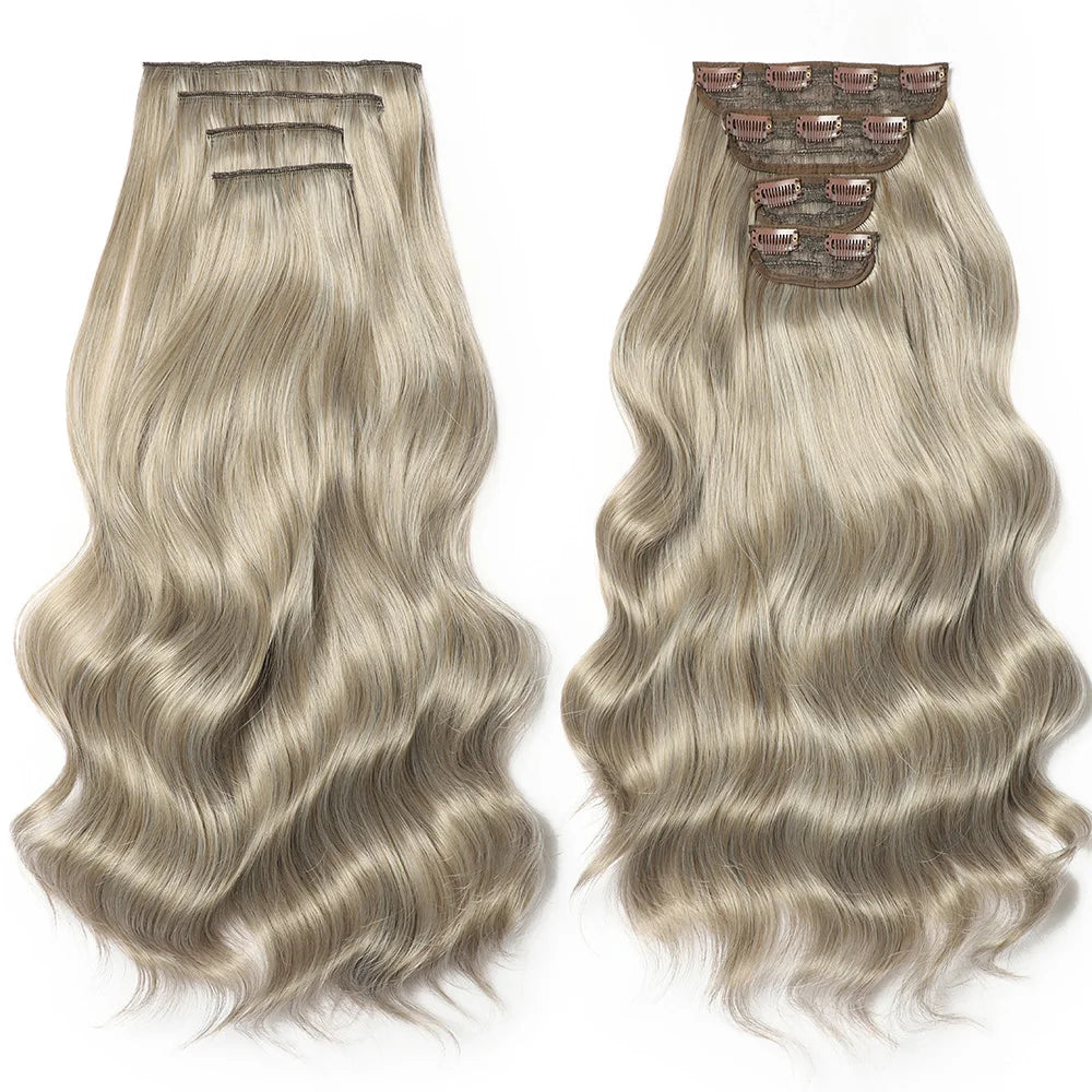 Body Wave Clip-In Hair Extensions, 22" – 4PCS, 220g
