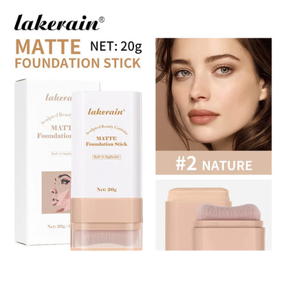 Lakerain Matte Foundation Stick packaging with a woman's face and product_2