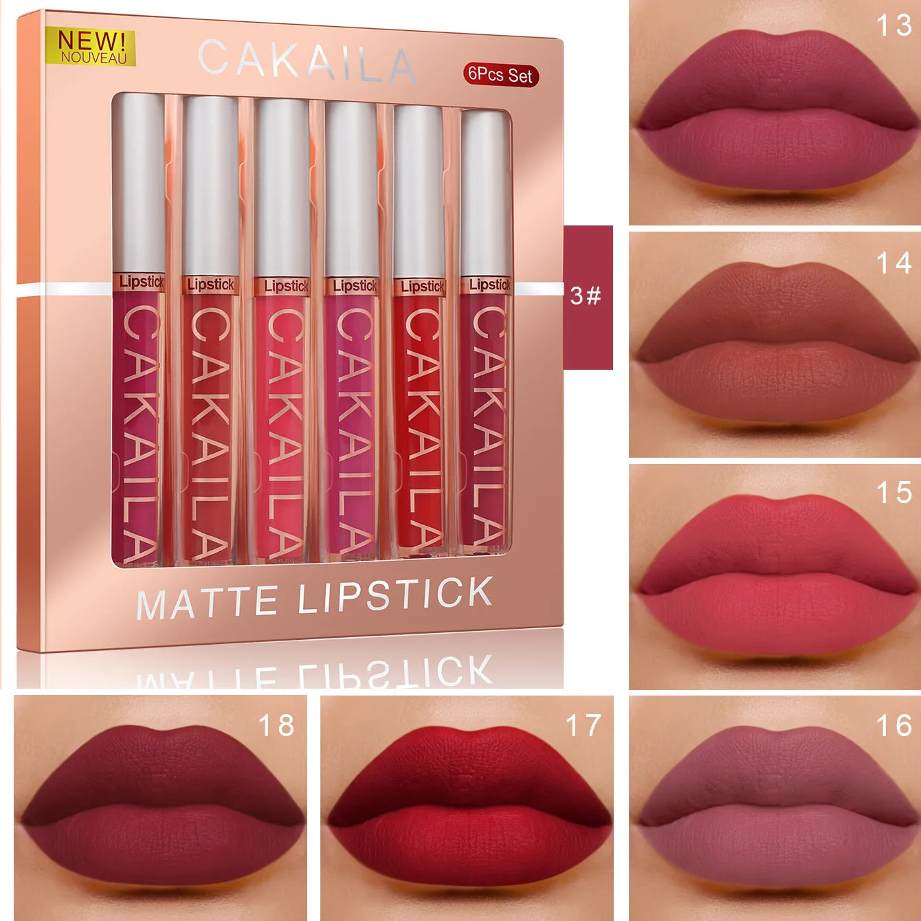 6 color matte lipstick set 3