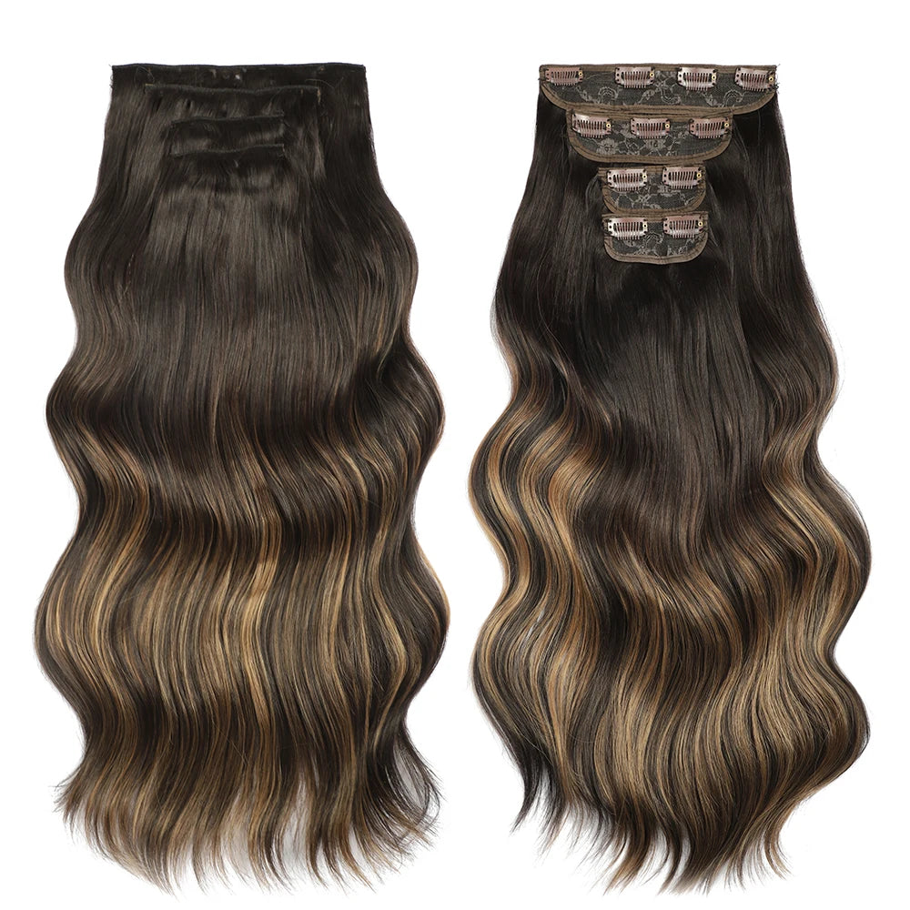 Body Wave Clip-In Hair Extensions, 22" – 4PCS, 220g