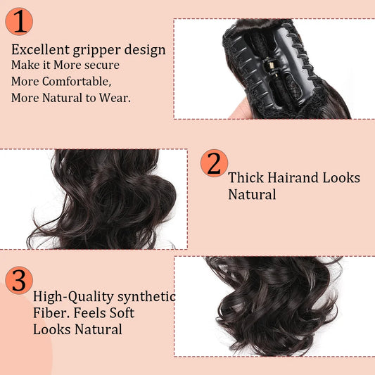 Hair extension product with features highlighted 