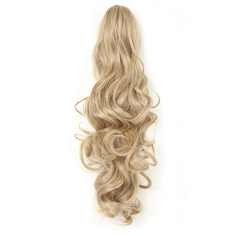 Blonde hair extension with waves